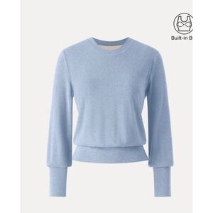 NWT OGL Womens ProWarm Elevated Crewneck Brami Top Large Brushed Blue Capsule